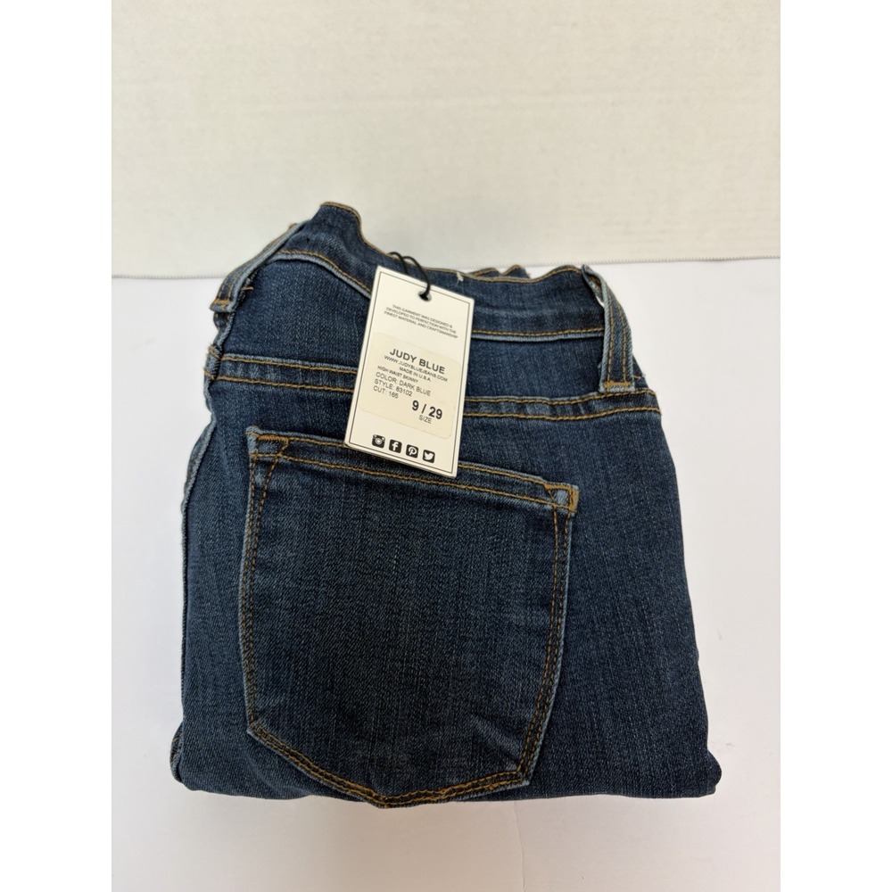 Judy Blue NWT Hi-Rise Size 9/29 Dark Wash Skinny Denim Jean Stretch # 83102